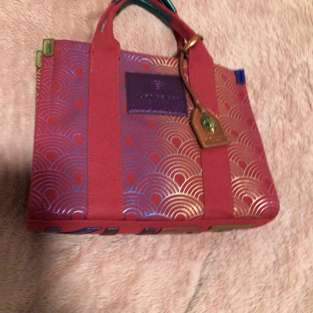Kurt Geiger London Stylish Red Patterned Women's Bag, new without tags